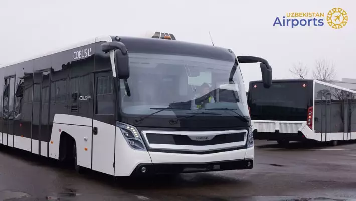 В аэропорт Ташкента поступили новые перронные автобусы