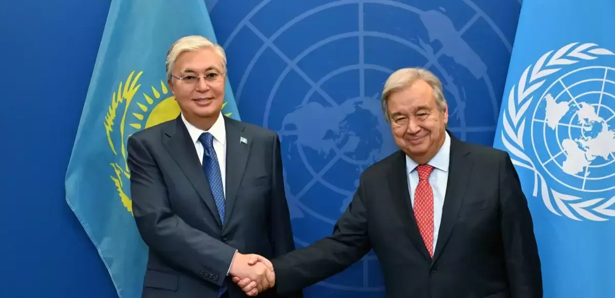 Президент Казахстана провел переговоры с генсеком ООН
