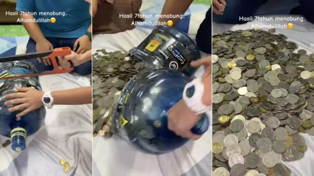 Малайзиец 7 лет копил на iPhone: монеты он складывал в бутыль