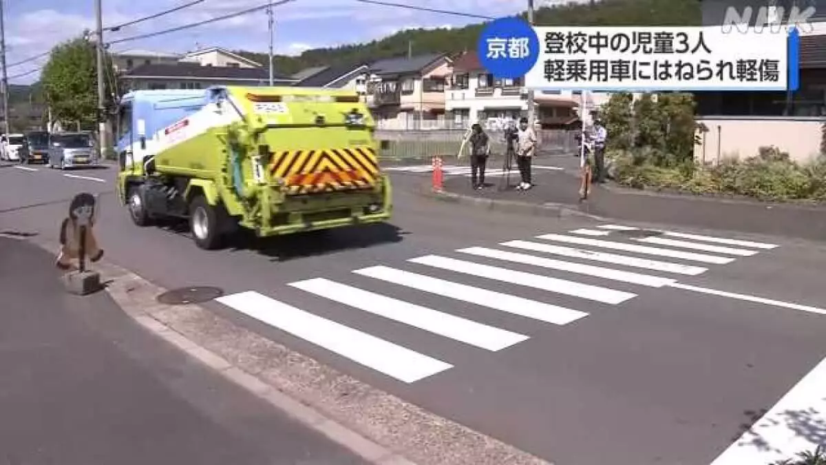 Безработный въехал в группу учеников по дороге в школу в Японии (ВИДЕО)