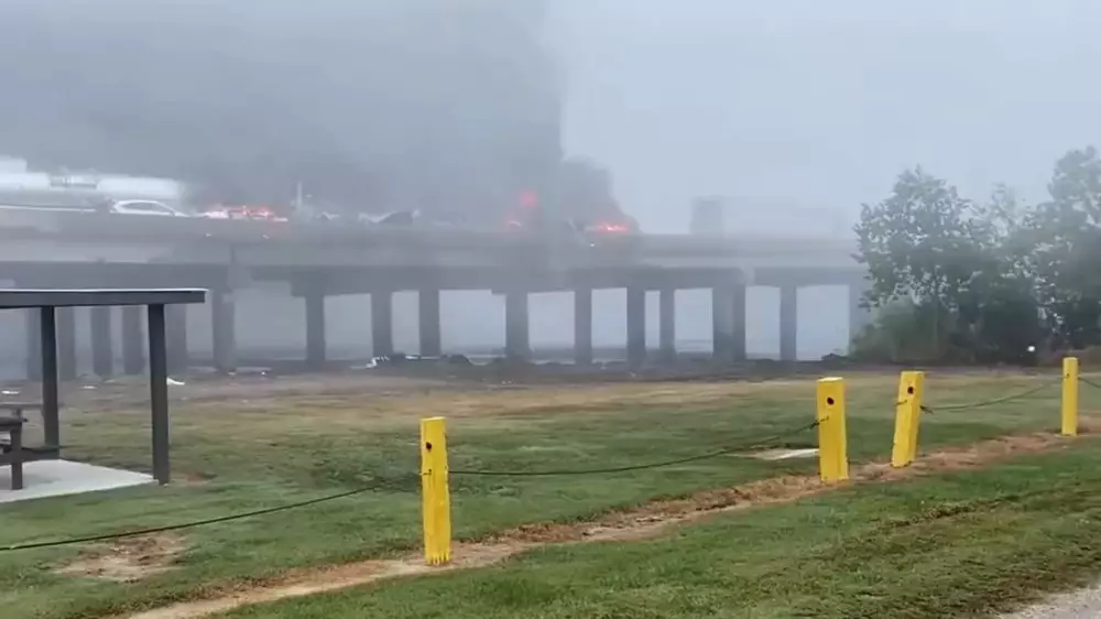 Жуткое ДТП с участием 150 авто произошло на мосту в США