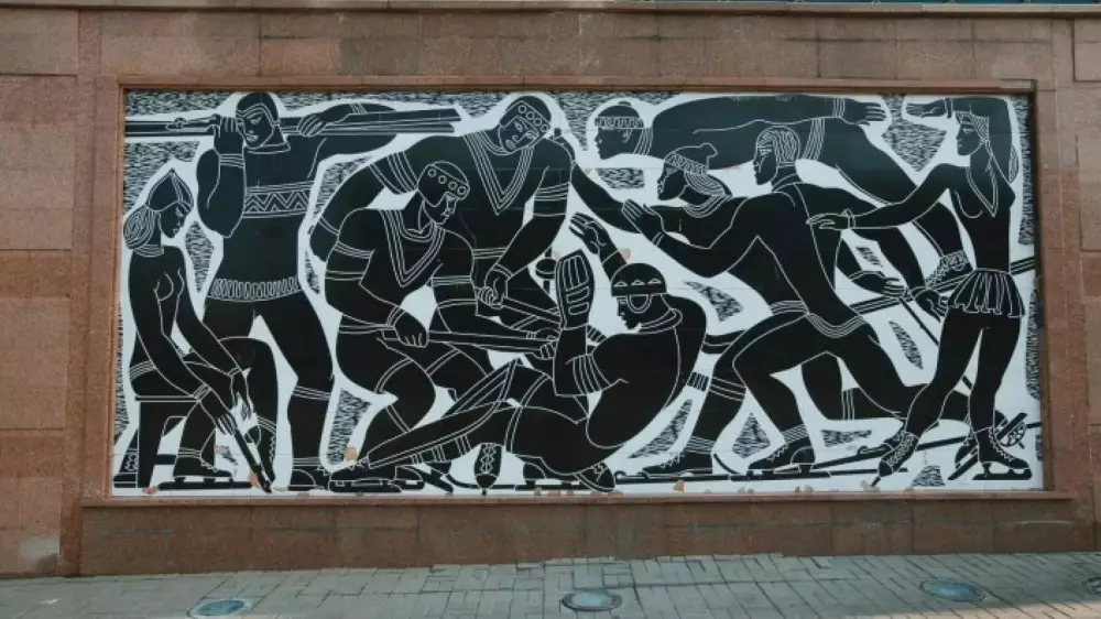 Суреттердегі Алматы рухы: Мозаика және сграффито