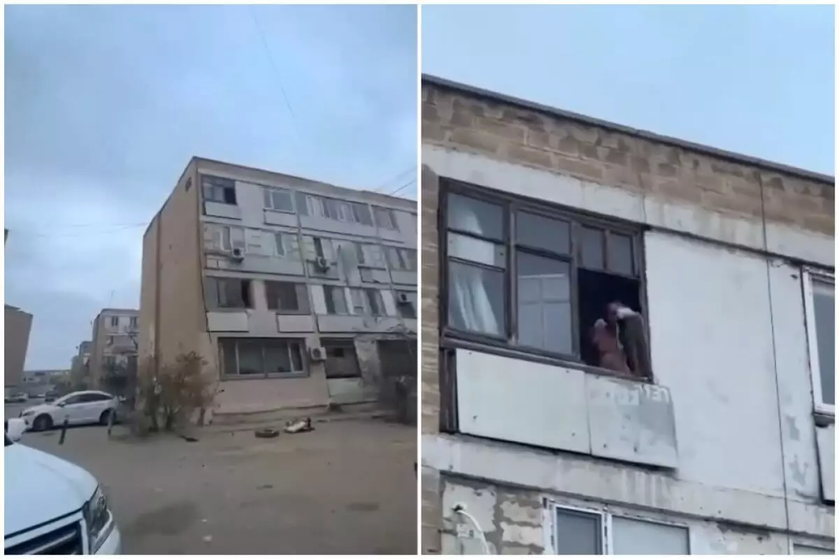 Мужчина выбрасывал из окна квартиры мебель (ВИДЕО)