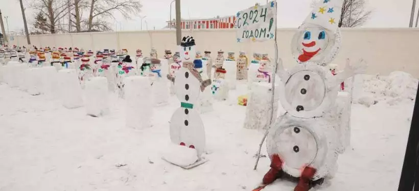 Жители Костанайской области установили рекорд Гиннеса по количеству снеговиков