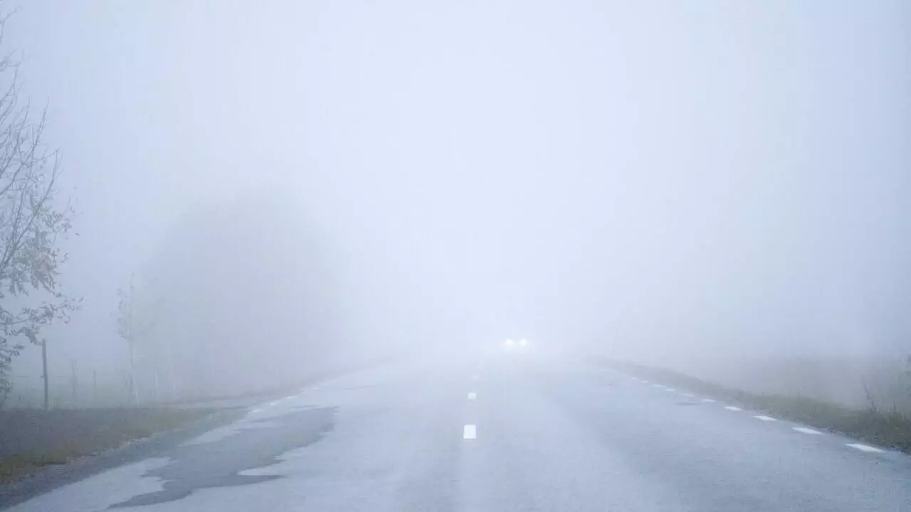 В Карагандинской области из-за густого тумана закрыли участок трассы