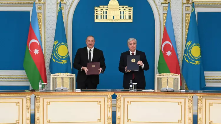 Опубликовано совместное заявление президентов Казахстана и Азербайджана
