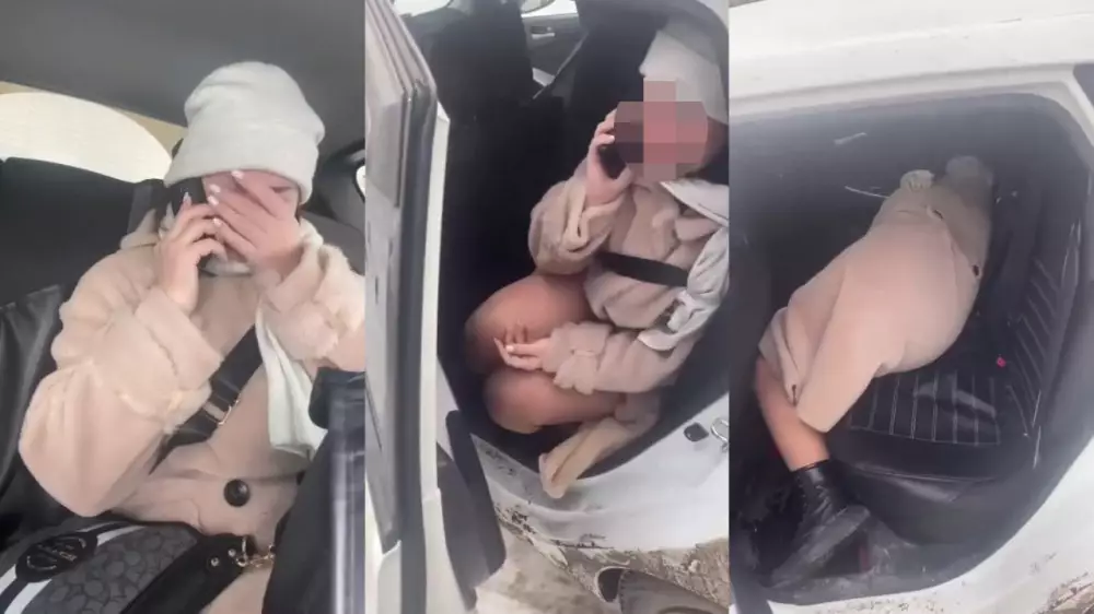 "Домогался и убивал!" Неожиданная истерика клиентки такси попала на видео в Костанае