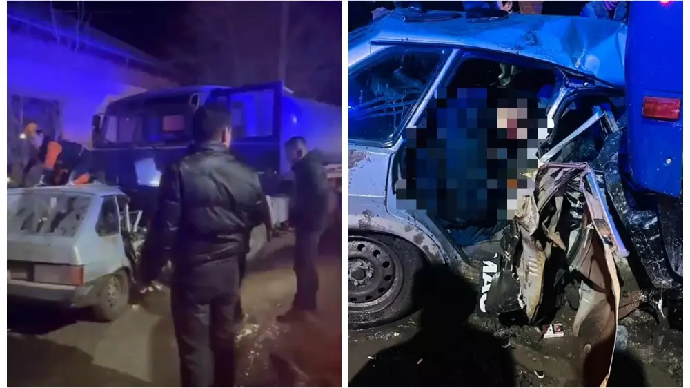 В страшной аварии погибли три человека в Кызылорде
