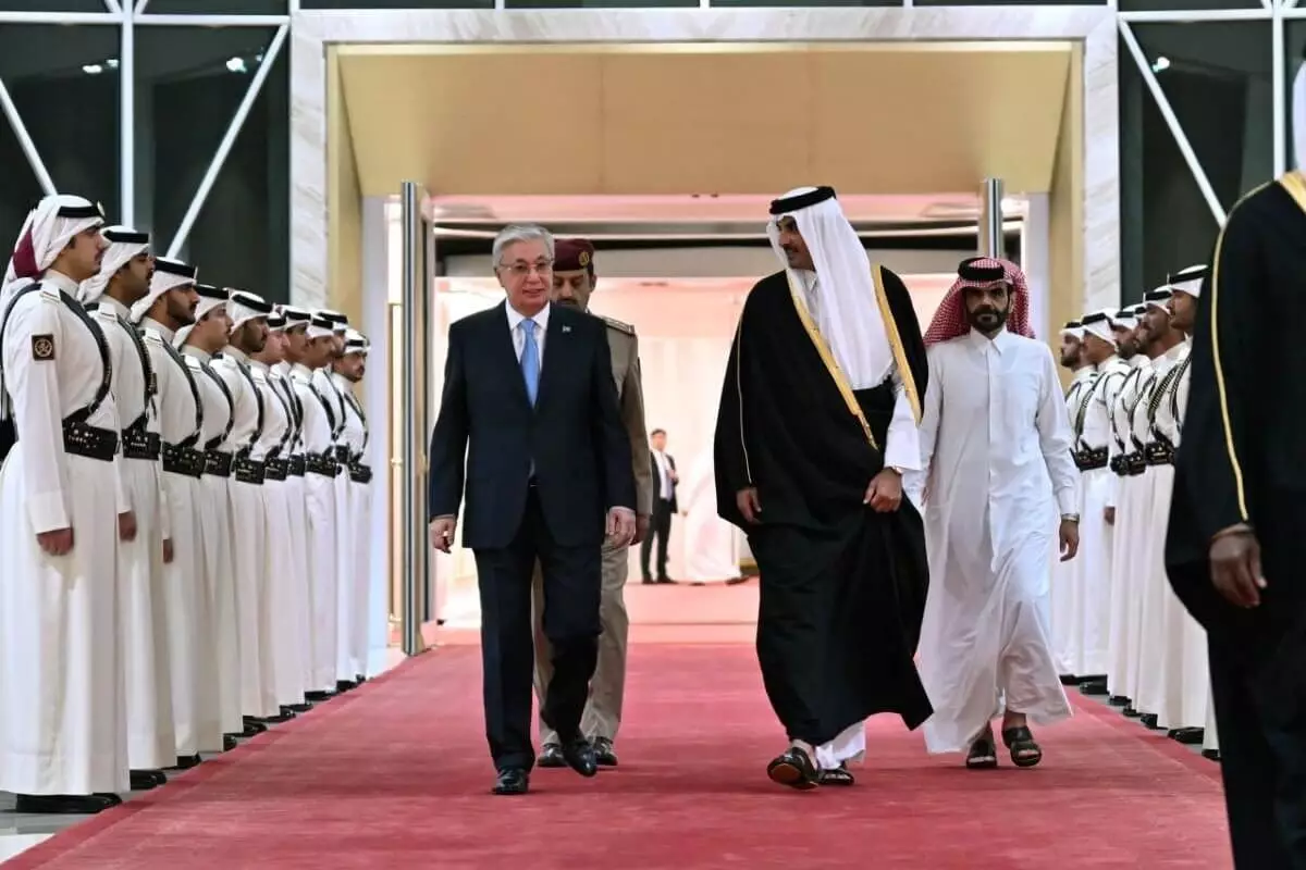 Президент Казахстана прибыл с государственным визитом в Катар (ВИДЕО)