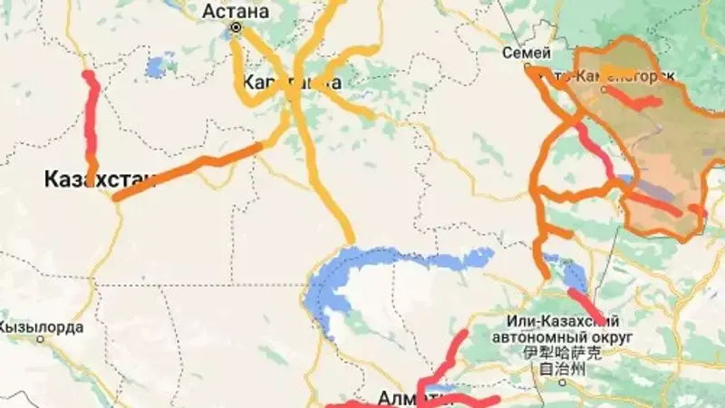 В 10 областях Казахстана ввели ограничение движения автотранспорта