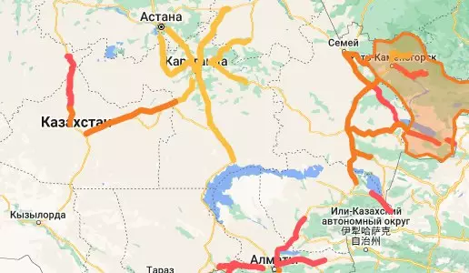 Дороги закрыли в 10 областях Казахстана
