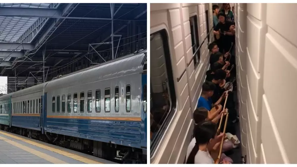 Музыканты скрасили поездку пассажирам поезда Алматы - Шымкент
