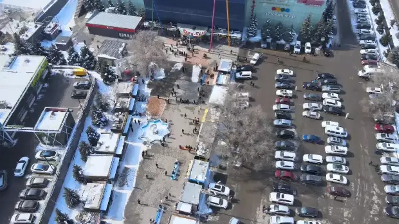 Улицы Алматы сразу после землетрясения сняли на видео с высоты птичьего полета