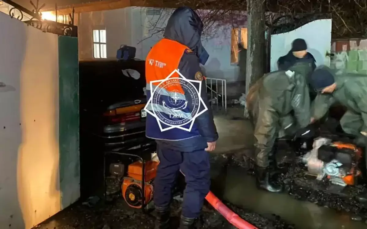 На станции Бесколь области Жетысу талой водой затопило 10 дворов