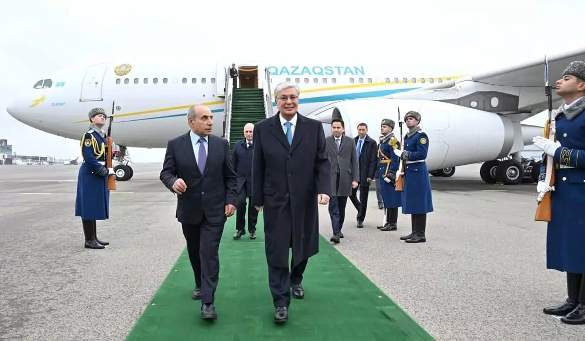 Токаев прибыл с государственным визитом в Азербайджан