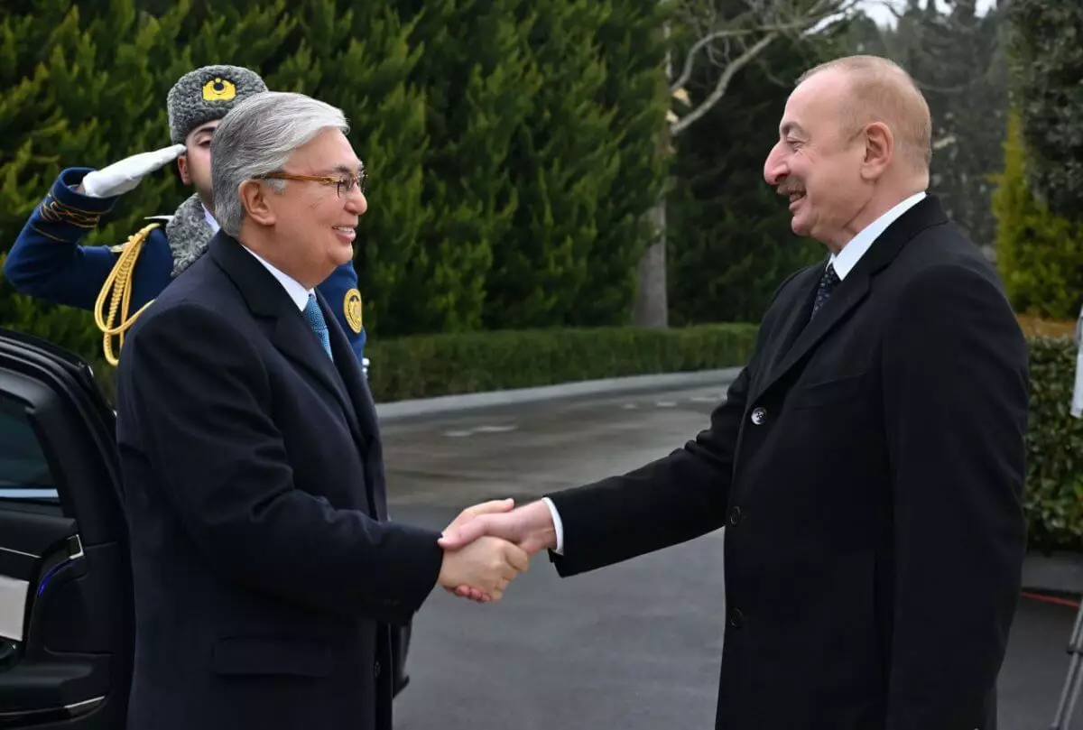 Токаева тепло встретили в резиденции президента Азербайджана (ВИДЕО)