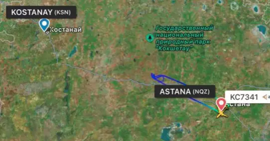 «Астана – Қостанай» рейсі, бойынша ұшып шыққан FlyArystan әуе кемесі жарты жолдан кері қайтқан