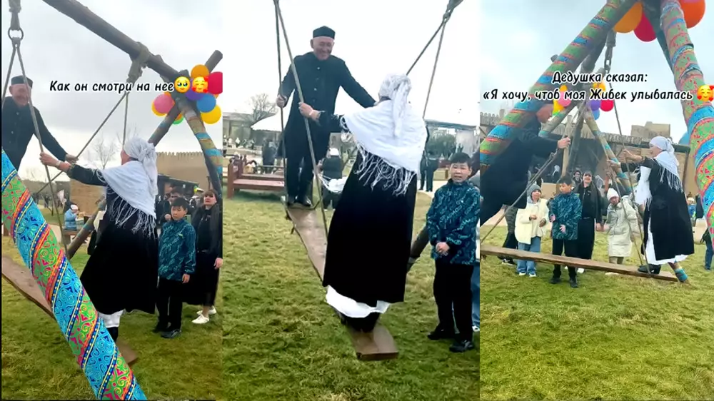 Это романтика казахского народа: необычная пара попала на видео