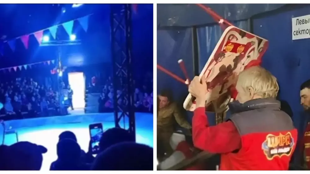 Трибуна со зрителями рухнула в цирке Шапито в Петропавловске