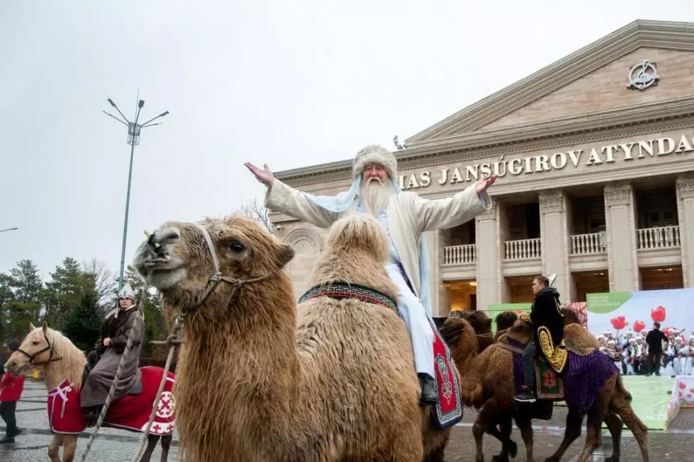 В Жетысу, несмотря на дождь, состоялся костюмированный парад людей, животных и легендарных собак породы тазы