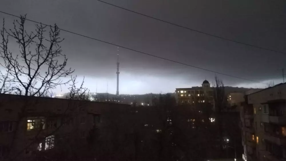 Из-за бури несколько районов Алматы остались без света