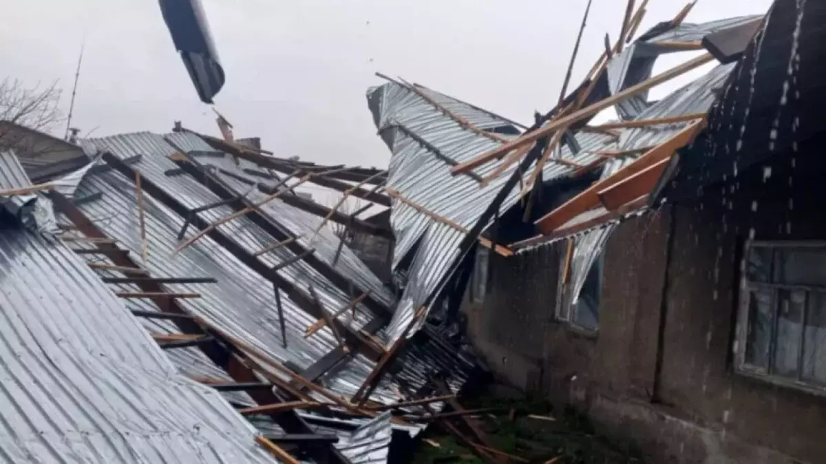 Из-за урагана в Бишкеке пострадали женщина и подросток
