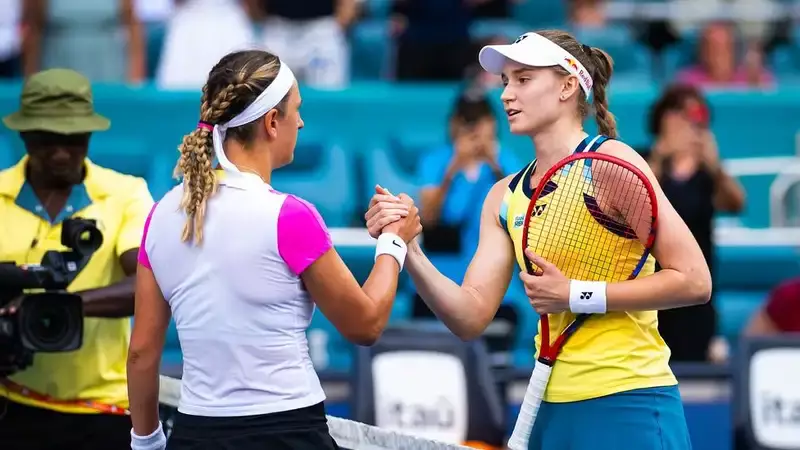 Miami Open: видеообзор победного матча Елены Рыбакиной над Викторией Азаренко
