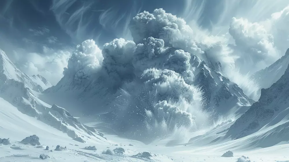 Снежная лавина сошла в горах Алматы