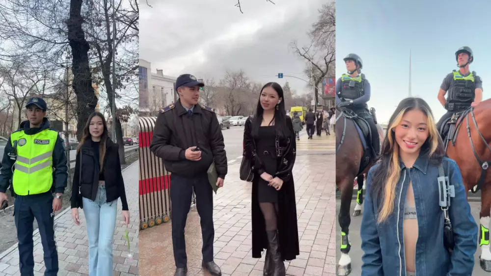 "Он в шоке": мировой тренд с полицейскими завирусился в Казахстане