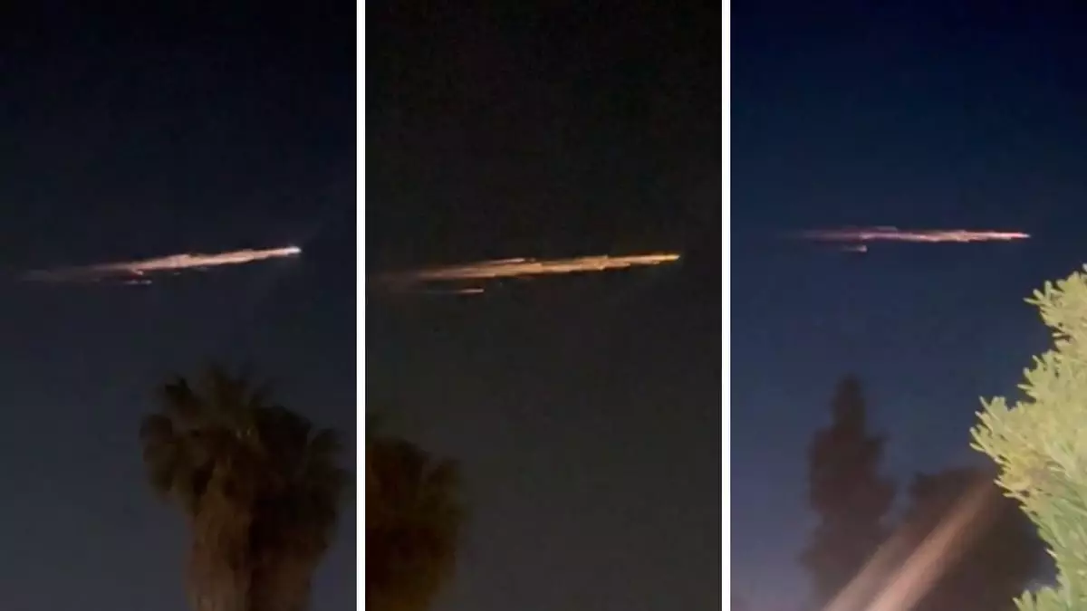 Загадочные огненные шары пронеслись по небу Калифорнии