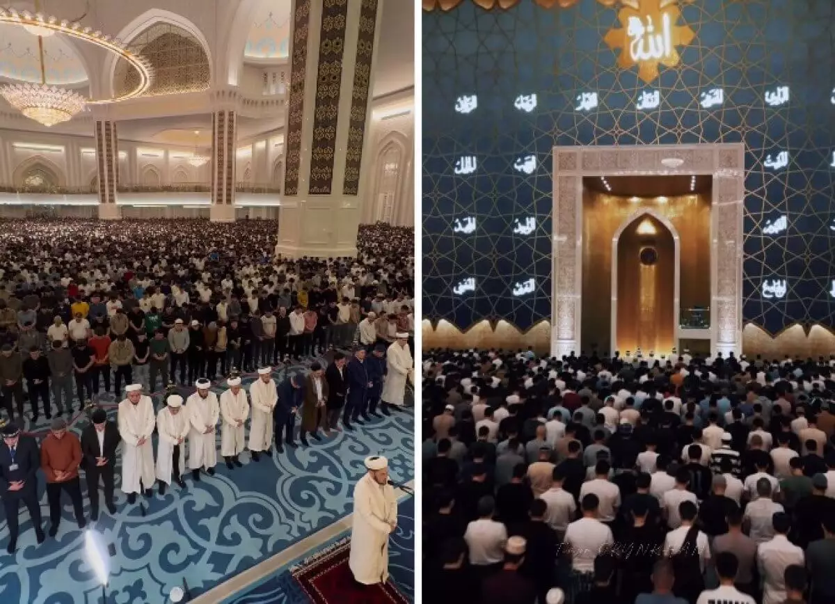 Как прошла Қадір түні в самой большой мечети Казахстана