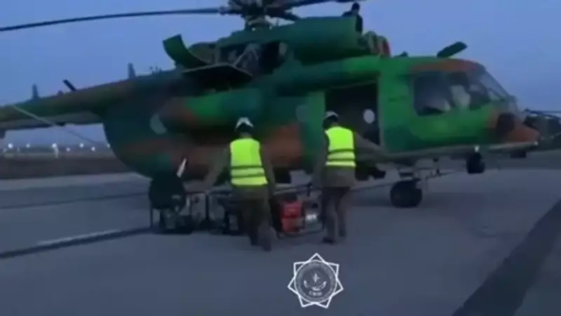 В Кульсары вылетел вертолет Национальной гвардии МВД РК