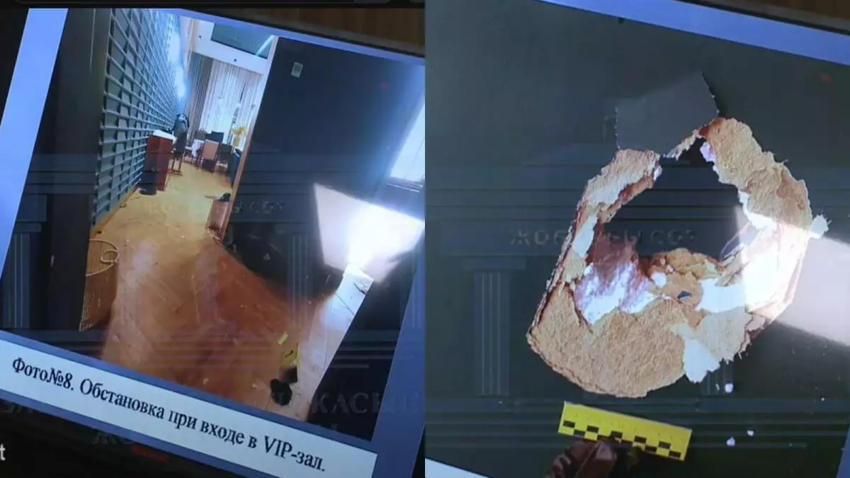 Сгустки крови и вырванные волосы – в суде показали фото вип зала, где умерла Салтанат Нукенова