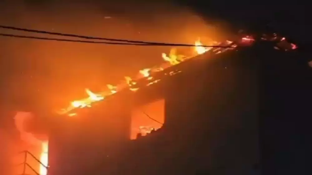 Общежитие сгорело в Астане