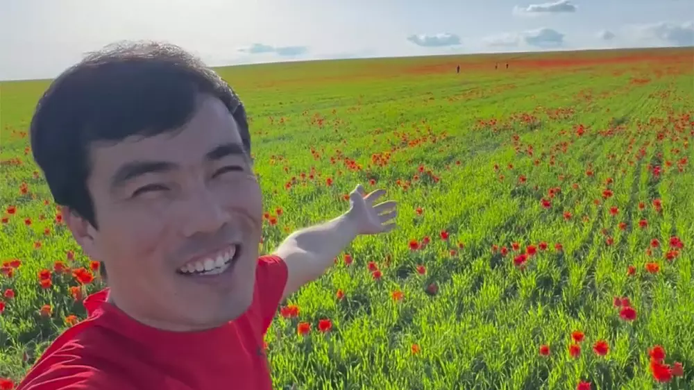 "Штраф 11 000 000 тенге": блогер показал краснокнижные тюльпаны