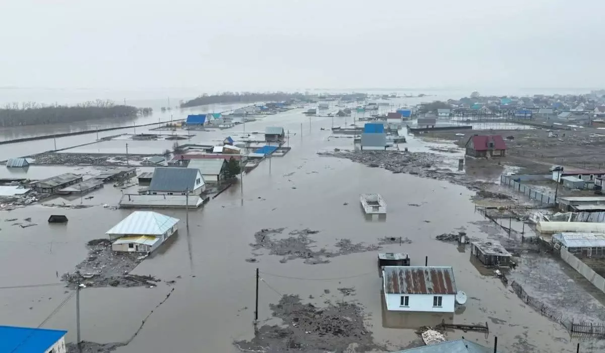 Токаев совершил облет подтопленных территорий СКО (ФОТО)