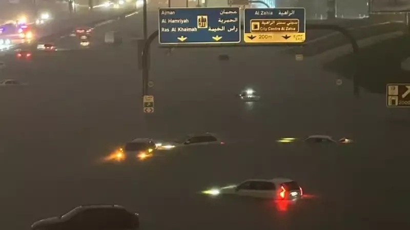 Годовая норма осадков: кадры из затопленного Дубая