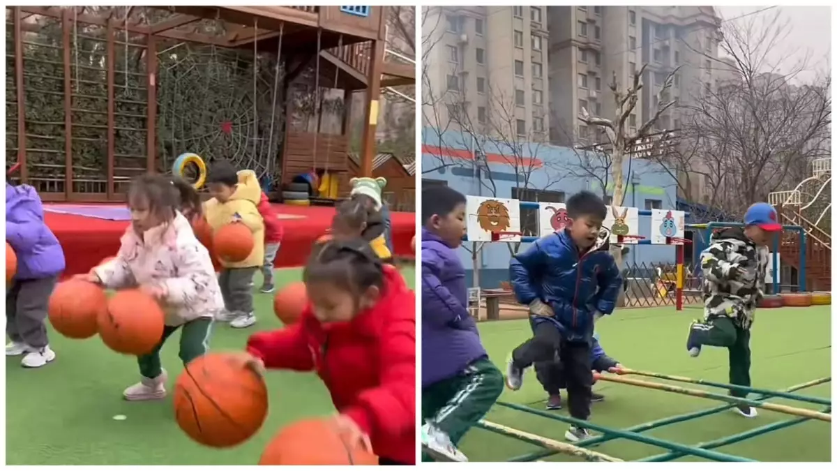 "Детский спецназ" - видео из китайского детского сада шокировало соцсети