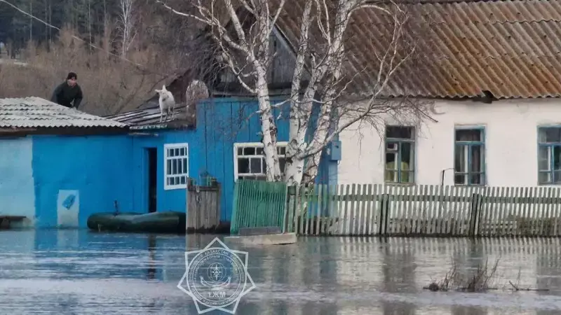 В Жылыойском районе затопило жилые дома и здания