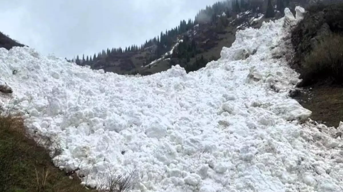 Сразу 10 лавин сошли в горах Алматы