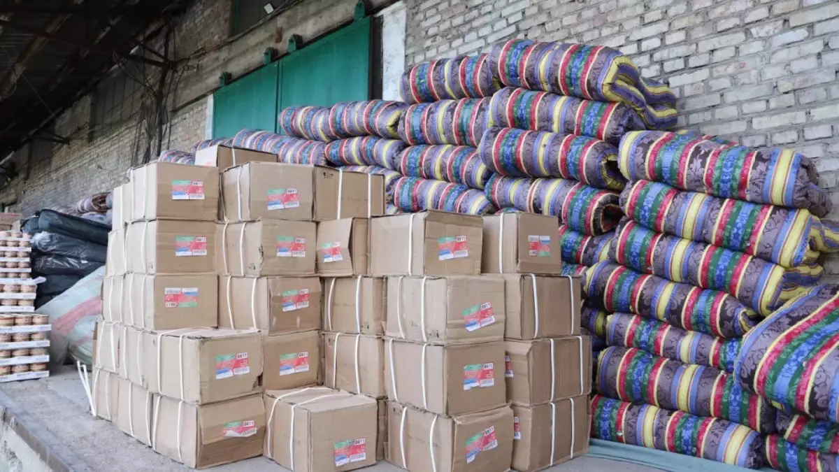 Қырғыз елінің полицейлері қазақстандық әріптестеріне 50 тонна гуманитарлық көмек жіберді