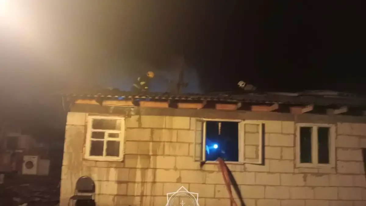В области Жетысу горел частный дом