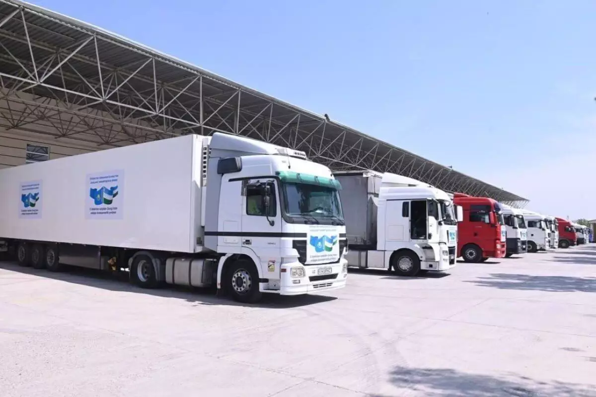 Узбекистан направил 15 большегрузов с гуманитарной помощью в Казахстан