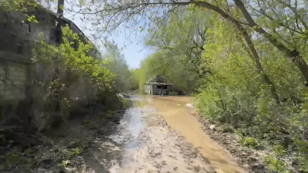Река Жайык вышла из берегов в Уральске
