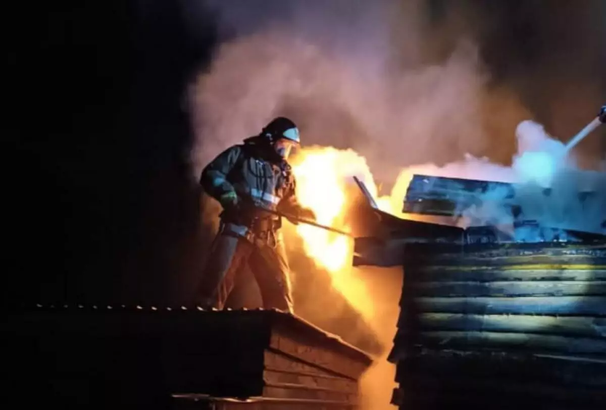 Распространение огня остановили пожарные в Акмолинской области