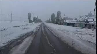 Снег выпал в Жамбылской области