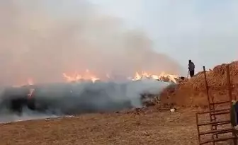 250 тонн сена сгорело в Атырауской области