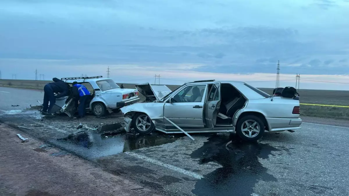 Пять человек погибли в жуткой аварии ночью на трассе в Акмолинской области