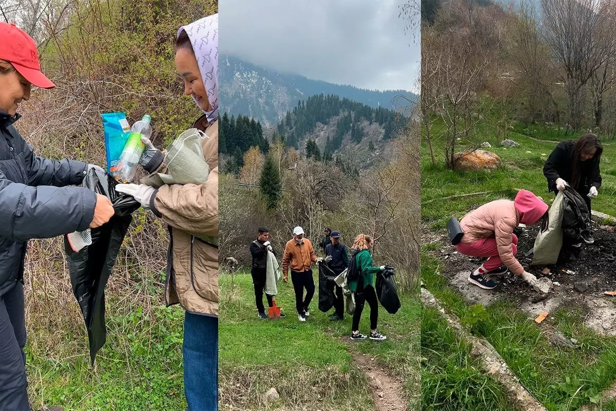 В Алматы состоялась эко-акция «Чистые горы: собери мусор получи бесплатный обед»
