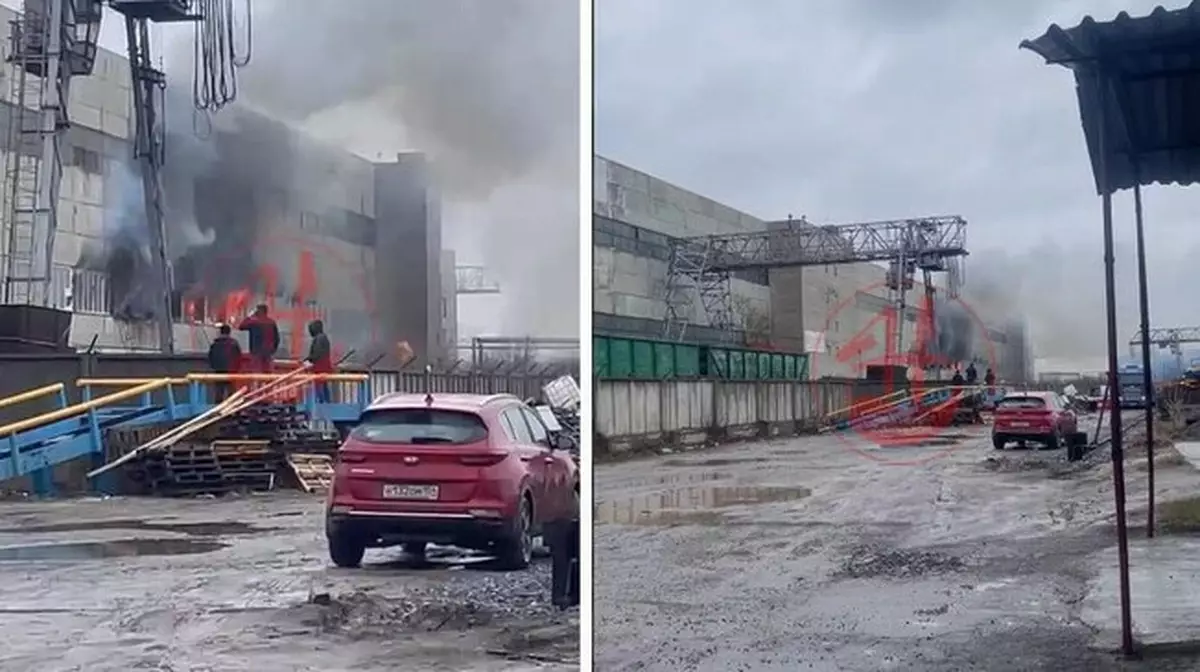 Крупный пожар вспыхнул на производственном объекте в Новосибирске